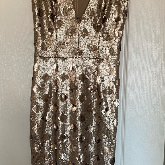 🌟 Dress the population gold sequin gown - Picture 7 of 11